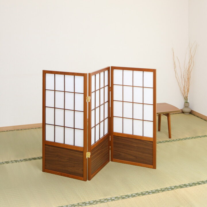 楽天市場】衝立 和風衝立 あずきS 3連 高さ90cm （ 間仕切り 目隠し 