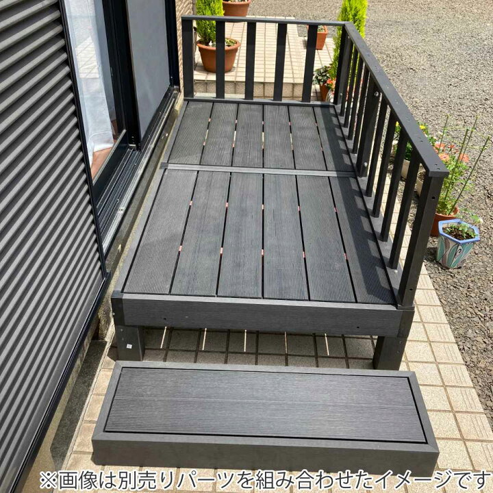 楽天市場】ウッドデッキ 本体2台セット 人工木 （ ガーデンデッキ 人工  