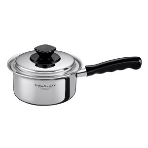 Vita Craft 片手鍋 1.2L IH対応 Vシリーズ ステンレス製 ( ビタクラフト ガス火対応 片手なべ 無水調理 鍋 蓋付き 14cm 無水鍋 調理鍋 なべ 小鍋 ソースパン 余熱調理 無油調理 5層構造 )【39ショッ