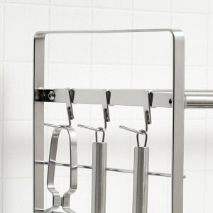 L字フック キッチンラック用 SUIグート フック 3個組 ( 収納フック シンク上 横 幅40cm スリム ステンレス パーツ キッチンツール カスタマイズ 水切りラック 収納 引掛け 掛ける おしゃれ コ