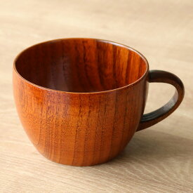ティーカップ 240ml 木製 漆 マグカップ 天然木 食器 （ コップ マグ カップ コーヒーカップ 木 漆塗り 木目 木製食器 漆塗 塗り おしゃれ コーヒー 紅茶 木製カップ 割れにくい ） 【39ショップ】