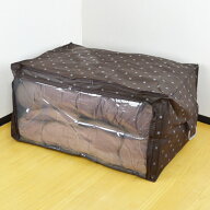 布団収納袋 幅100×奥行65×高さ50cm ブラン ハンドル付ふとん袋 透明窓付き （ 収納袋 収納 布団 ふとん…