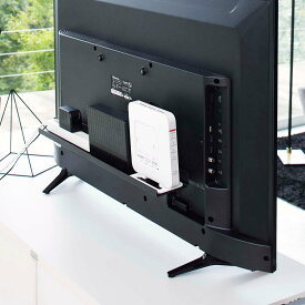 山崎実業 smart テレビ裏ラック スマート ワイド60 （ 4903208048897 テレビ裏 テレビ 背面 テレビ裏収納 収納 ラック 棚 ルーター 電源タップ ゲーム機 TV 裏 シンプル おしゃれ スピーカー 掃除道具 ブラック 黒 隠す収納 ）【39ショップ】