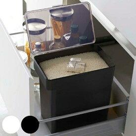 山崎実業 tower 密閉米びつ タワー 10kg 計量カップ付 （ 4903208054232 タワーシリーズ 計量カップ付き 米びつ 密閉 ライスボックス 米櫃 こめびつ スリム お米収納 ライスストッカー パッキン付き シンク下米びつ 10キロ ）【39ショップ】
