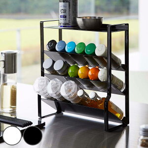 【レビュー特典付き】 山崎実業 tower スリムスパイスラック タワー 4段 ( 4903208081443 タワーシリーズ 調味料ラック スパイススタンド 調味料スタンド 調味料収納 調味料棚 キッチン収納 コン