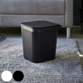 【レビュー特典付き】 山崎実業 tower フタ付バケツ タワー 12L （ 4903208042086 タワーシリーズ バケツ 収納 蓋付き ばけつ ごみ箱 スクエア おしゃれ ふた付き ダストボックス スタッキング スタイリッシュ そうじ 掃除 シンプル ）【39ショップ】