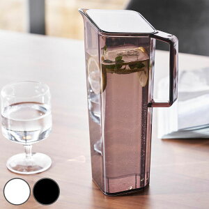 【レビュー特典付き】 山崎実業 tower ハンドル付き冷水筒 タワー 1.2L ( タワーシリーズ 冷水筒 ピッチャー 水差し 水さし 麦茶ポット 冷水ポット 食洗機対応 冷水専用 保冷専用 ハンドル付