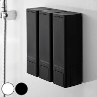 【レビュー特典付き】 山崎実業 tower 下から出るマグネットディスペンサー 3本セット シャンプー＋コン…