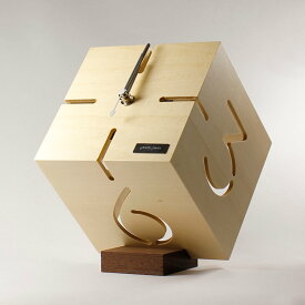 置き時計 ヤマト工芸 yamato PUZZLE STAND ナチュラル （ 時計 インテリア クロック アナログ 天然木 一枚板 高級 シンプル リビング ダイニング 置き型 おしゃれ ）【39ショップ】