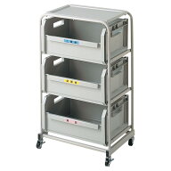 エコボックス スタンドフレーム3段 幅57×奥行37×96.5cm （ 法人限定 送料無料 山崎産業 コンドル 古紙 …