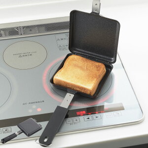 ホットサンドメーカー IH対応 鉄製 郷技 日本製 ( 両面焼き 直火 ダブル ホットサンド用フライパン ガス火対応 鉄フライパン 両面 ホットサンド 耳まで焼ける お菓子作り お弁当作り 製菓道