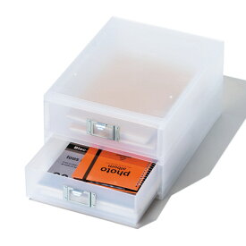 収納ボックス 引き出し プラスチック 2段 MX-52 A4 縦 サイズ 浅型 収納 日本製 （ 小物収納 収納ケース ケース ボックス 引出し 小物ケース 2段収納ボックス 書類 コピー用紙 卓上収納 整理整頓 デスク周り レターケース ）【39ショップ】