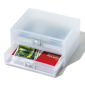 収納ボックス 引き出し プラスチック 2段 MX-52R A4 横 サイズ 浅型 収納 日本製 （ 小物収納 収納ケース ケース ボックス 引出し 2段収納ボックス 書類 卓上収納 整理整頓 デスク周り レターケース 小物ケース 事務用品 文房具 ）【39ショップ】