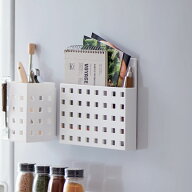 レターラック メモホルダー マグネットメモ＆レターポケット ペン立て付き マグオン （ キッチン収納 小…