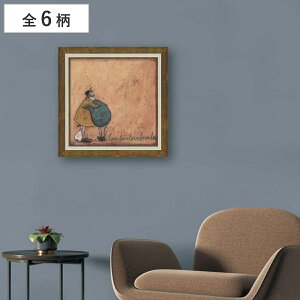 アートフレーム サム トフト 40.5×40.5cm 木目 ( 絵画 絵 アート インテリア 額 額入り 壁掛け 犬 動物 虹 ポスター アートフレーム アートポスター ウォールアート パネル 額付き 額縁 正方形