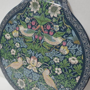 鍋敷き メラミン樹脂で取り扱い簡単 北欧スタイルデザインバード&ストロベリー