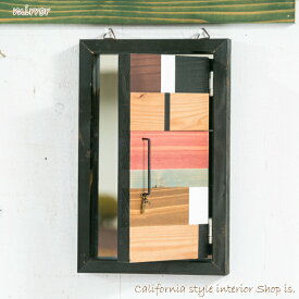 鏡 かがみ カガミ ミラー 鏡 壁掛け ウォールミラー 木製 角型 カリフォルニアスタイル おしゃれ かわいい ギフト プレゼント ドア