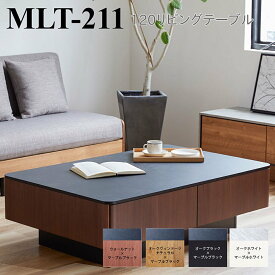 モーブル リビングテーブル MLT-211 幅120 収納付【代引き不可】