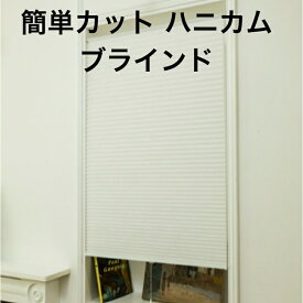 フリーカット ハニカム ブラインド 幅詰め簡単 突っ張りタイプ 夏は断熱 冬は保温 ホワイト アイボリー グレイ