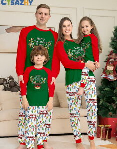 子供パジャマ クリスマス衣装 大人パジャマ クリスマス トナカイ柄 カップルペア メンズ/レディースルームウェア ベビー 子供 ママ パパ 家族お揃い ベビー服 長袖パジャマ上下セット オー