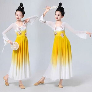 供ダンス衣装 チャイナ風 バレエダンス衣装 キッズダンス 古典ダンス モダンダンス 花びらピーズ女の子モダン社交ダンスウェア 社交ダンス 衣装 練習着 レッスン着 ロング丈 ワンピース シ