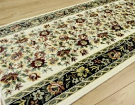 廊下 ロングカーペット 高級モケット織廊下敷き 80×440cm アイボリー 日本製 エレガントデザイン廊下敷き 廊下敷きカーペット 80×440cmアリボリー