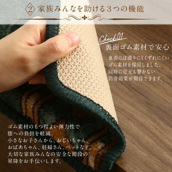 楽天市場】【再入荷】高級階段マット 滑り止め ベルギー製ヨーロピアン 