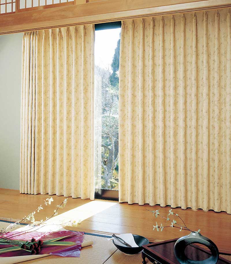 アスワン オーセンス▽形状記憶加工 リウェーブ縫製 約2倍 カーテン