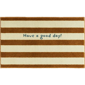 【送料無料】デザイナーによる厳選された玄関マット matlier kahou good day_brown stripe (CD00007)