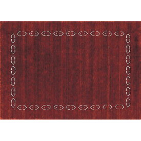 【送料無料 条件付き】ラグ マット モリヨシ WORLD CARPET　Wool Hand Loom DOUBLE FACE ダブルフェイス Red 約50×120cm