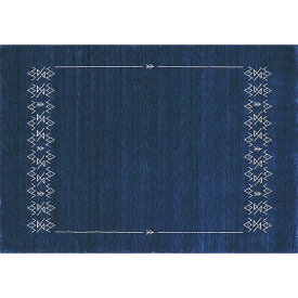 【送料無料 条件付き】ラグ マット モリヨシ WORLD CARPET　Wool Hand Loom DOUBLE FACE ダブルフェイス Lt.Blue 約50×120cm