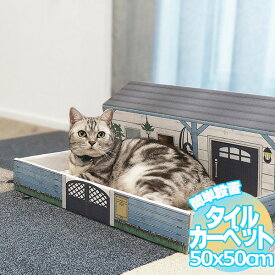 送料無料 タイルカーペット 洗える 住宅用 ペット 床暖房 カキウチ ラグタス 猫の箱庭 ウエストコーストセット (1ケース10枚入り)