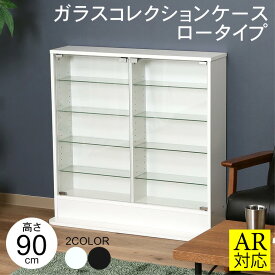 【送料無料_b】コレクションケース ガラス ロータイプ 浅型 高さ90cm