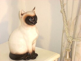 癒しねこ【送料無料】イタリア　陶器　癒し　猫　ネコ　ねこ　置物　雑貨 インテリア 住まい 生活 置物 飾 小物 動物 アニマル