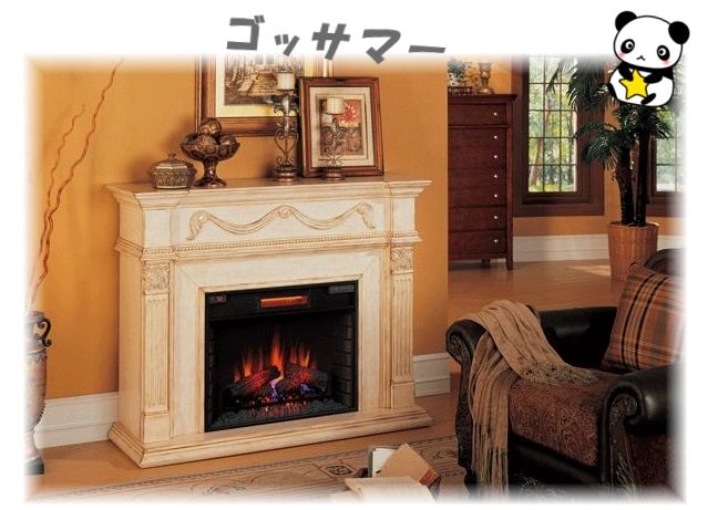 楽天市場】木製暖炉 電気式 ゴッサマー アンティークアイボリー 28