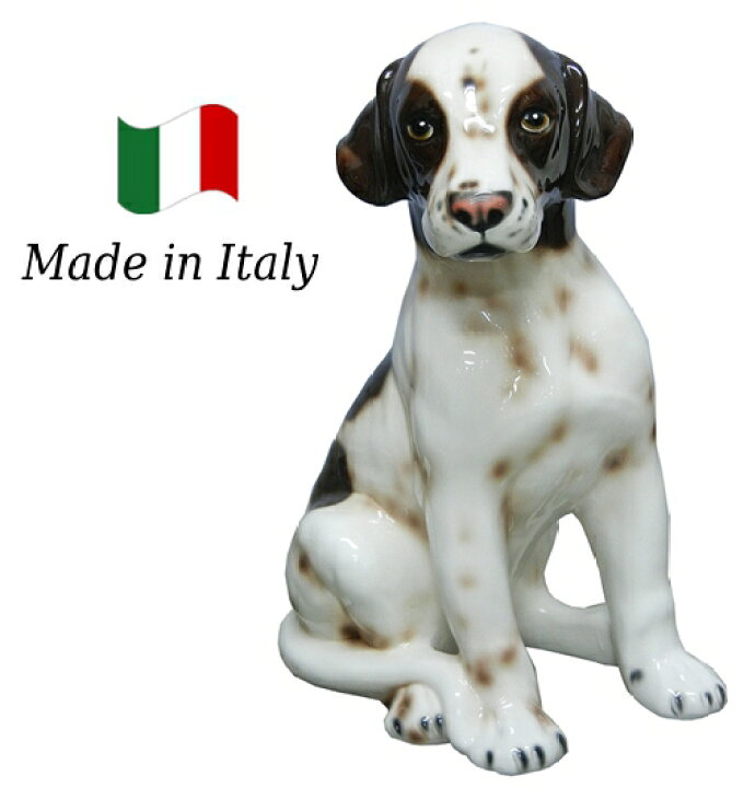 楽天市場】ポインター 置物 オブジェ h6-68po 【送料無料】 イタリア 