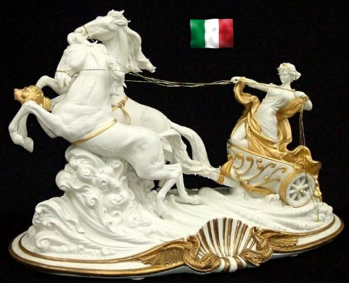 楽天市場】磁器製 ベンハー 置物 高級 イタリア製 【送料無料