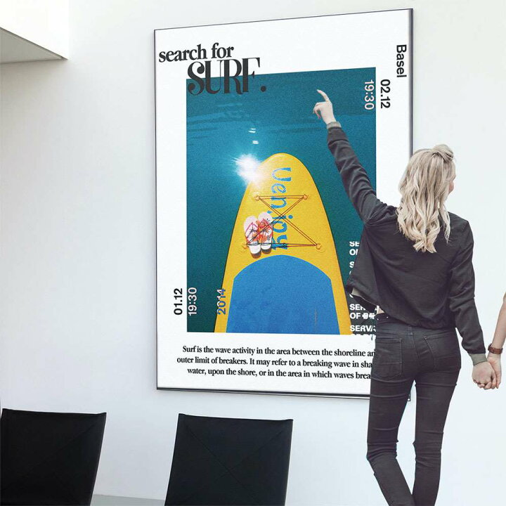 楽天市場 ポスター 特大 A0サイズ 約84x118cm 選べる用紙 大きさ 大きい 特注 ポスター インテリア おしゃれ 巨大 ビッグ 壁紙 インパクト フォト 玄関 リビング デコレーション サーフボード ビーサン ビーチサンダル 波 ボート海 水 写真 風景画 黄色 水色