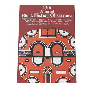 �Â����g�� �|�X�^�[ ���}�X�^�[ ���v���J �y�I�ׂ�S�T�C�Y���p���z 13th annual Black history observance (1985)�ybn-poster-591�z