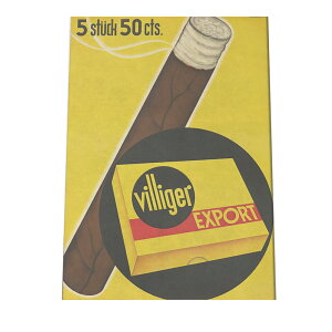 �Â����g�� �|�X�^�[ ���}�X�^�[ ���v���J �y�I�ׂ�S�T�C�Y���p���z 5 Stuck 50 cts. ? Villiger Export (1937)�ybn-poster-613�z