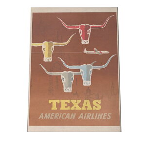 �Â����g�� �|�X�^�[ ���}�X�^�[ ���v���J �y�I�ׂ�S�T�C�Y���p���z Texas ? American Airlines (1953)�ybn-poster-637�z