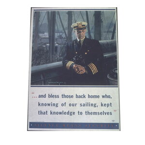 �Â����g�� �|�X�^�[ ���}�X�^�[ ���v���J �y�I�ׂ�S�T�C�Y���p���z And bless those back home who, knowing of our sailing, kept that knowledge to themselves�f (1941-1945)�ybn-poster-662�z