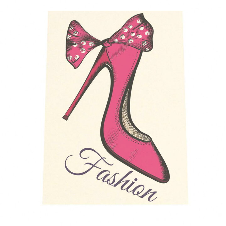 楽天市場 ポスター A3サイズ 約30x42cm 選べる用紙 大きさ インテリア オシャレ ファッション ポスター フォト アート カラフル ポップ 可愛い かわいい おしゃれ お洒落 お姫様 ピンク アメリカ 海外 プリンセス ハイヒール リボン インテリア ファッションポスター