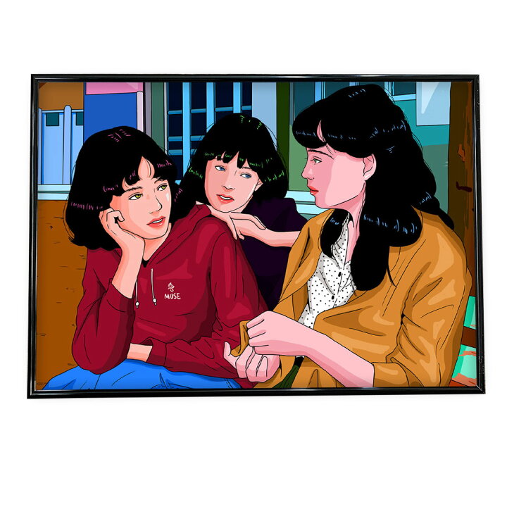 楽天市場 ポスター B2サイズ 約51x73cm 選べる用紙 大きさ インテリア 人気イラストレーター Chao オリジナルポスター インテリア オシャレ ファッション ポスター フォト イラスト レトロ 可愛い 絵 絵画 インテリア ファッションポスター