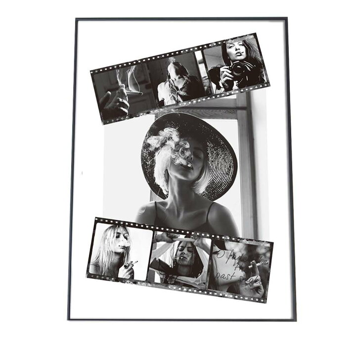 楽天市場 ポスター A3サイズ 約30x42cm 選べる用紙 大きさ ポスター インテリア おしゃれ ファッション ポスター フォト モダン シンプル かわいい 韓国 レトロ モノクロ モノトーン 女性 タバコ 喫煙 煙 スモーク 男前 インテリア ファッションポスター