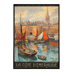 La_cote_d�fEmeraude._Le_Port_de_Sainte-Malo���Â��|�X�^�[ ���� �f�W�^�����}�X�^�[ �ÓT �A���e�B�[�N ���� ���a �吳 ���j �C���e���A ������� �v�����g�|�X�^�[ �t�H�g �I�V���� �A�[�g ���_���ybn