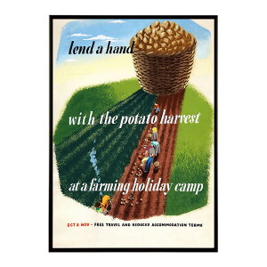Lend a hand with the potato harvest at a farming holiday camp���Â��|�X�^�[ ���� �f�W�^�����}�X�^�[ �ÓT �A���e�B�[�N ���� ���a �吳 ���j �C���e���A ������� �v�����g�|�X�^�[ �t�H�g �I�V���� �A�[