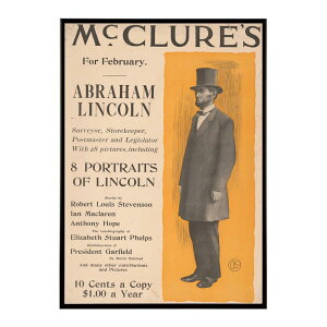 McClure�fs for February, Abraham Lincoln���Â��|�X�^�[ ���� �f�W�^�����}�X�^�[ �ÓT �A���e�B�[�N ���� ���a �吳 ���j �C���e���A ������� �v�����g�|�X�^�[ �t�H�g �I�V���� �A�[�g ���_���ybn-po