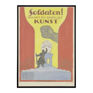 Ontwerp_affiche_voor_propaganda_kunstbescherming_in_het_leger���Â��|�X�^�[ ���� �f�W�^�����}�X�^�[ �ÓT �A���e�B�[�N ���� ���a �吳 ���j �C���e���A ������� �v�����g�|�X�^�[ �t�H�g �I�V���� �A�[