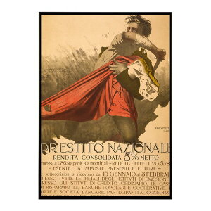 Prestito nazionale rendita consolidata 5% netto超古いポスター 復刻 デジタルリマスター 古典 アンティーク 中世 昭和 大正 歴史 インテリア おしゃれ プリントポスター フォト オシャレ アート モダン